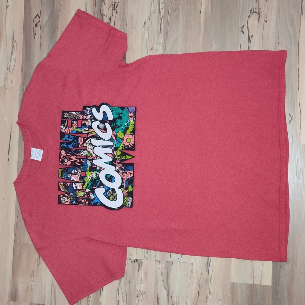 Marvel Comics Logo Characters Tee Shirt Size L